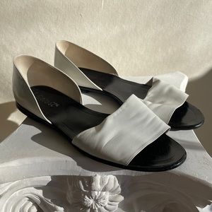 Vintage Nine West White Leather Sandals